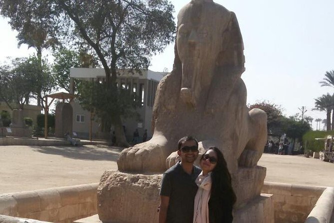 8-Hour Private Guided Tour to Giza Pyramids Memphis and Saqqara from Cairo - Giza Pyramids Stop: Cheops, Chephren, Mycerinus and the Sphinx