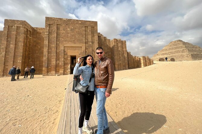 8-hours Giza pyramids,Sphinx ,Sakkara step pyramid and Memphis old city - Stop 1: Giza Pyramids and the Sphinx Face-to-Face