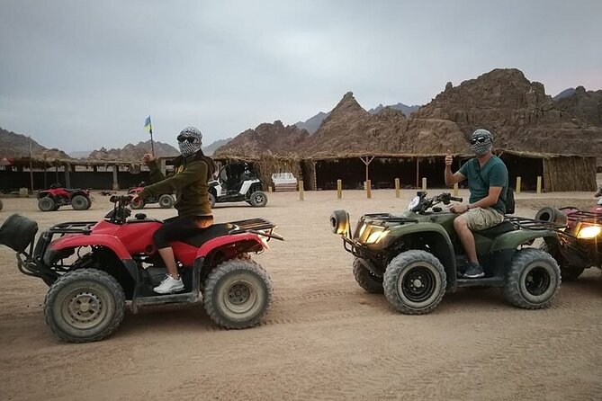 ATV Quad bike Adventure Desert Safari Tour In Sharm El Sheikh - Dust-Proof Comfort: Helmet, Scarf, and Goggles That Actually Help