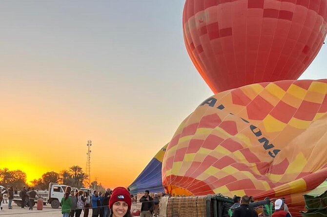 Balloon Ride Luxor Egypt - Hatshepsut Temple and Colossi of Memnon From Above