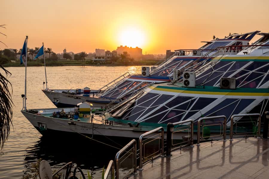 Cairo: Dinner Cruise on the Nile River - Cruising past Cairo at night: what the decks are really for
