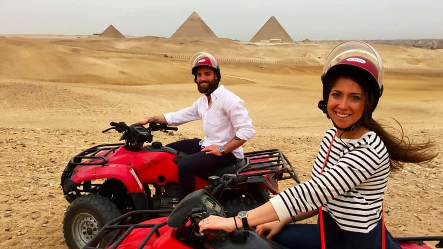 Cairo: Private Quad Bike Desert Tour with Pyramids & Sunset - Quad training first: then the dunes near the Pyramids