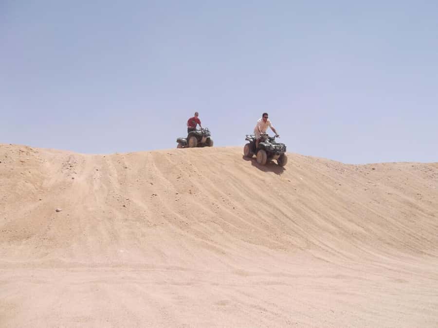 Desert Sunset Quad Bike ATV for 50Km, Oriental Show, Dinner, - Sunset timing and the special feeling of riding back at night
