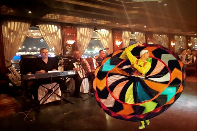 Dinner Cruise on the Nile River with Buffet, Cultural Show and Private Transfer in Cairo - The Show: Belly Dance Plus Whirling Tanoura Energy