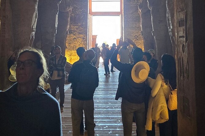From Aswan : share a day tour to Abu Simbel with small group - First Glance at the Abu Simbel Temple Complex