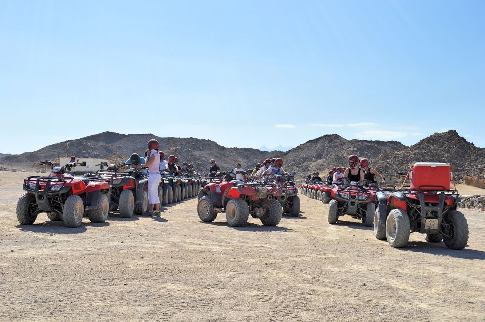 From El Gouna: Dry Canyon Quad Bike Morning Tour - From El Gouna pickup to motor park lessons: how the day actually starts