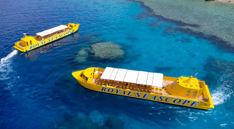 From El Gouna: Royal Seascope Submarine with Snorkel Stop - From El Gouna to Hurghada Marina: the route and the timing