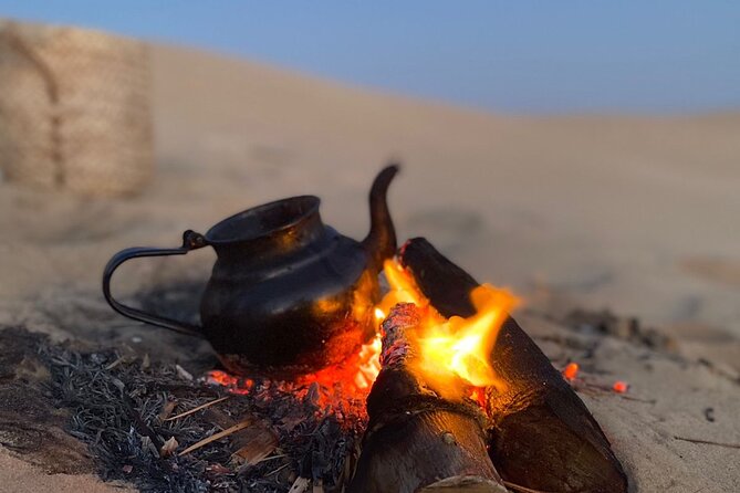 From Siwa: 2-Day Desert Safari, City Guided Tour, Salt Lakes & 1 night camping - Cold Lake, Hot Spring, and Desert Tea at Sunset