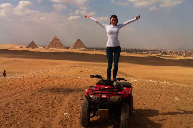 Giza Pyramids Adventure Tours With ATV Quad Bike Ride in Desert - Stop 1 on the Giza Plateau: the Sphinx and Valley Temple focus