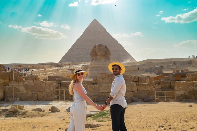 Giza Pyramids and Sphinx with Camel ride & Mummification Temple - Great Sphinx: your final hour with the “lion-human” icon