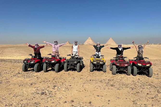 Giza Pyramids, Camel ride and Shopping with ATV Quad bike - Sphinx time with ticket included: your story-first moment