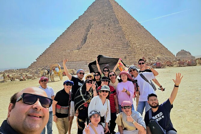 Giza Pyramids ,Camel Ride & Dinner Show Private Tour - Entering Giza: What to Expect at Khufu, the Sphinx, and the Main Pyramids