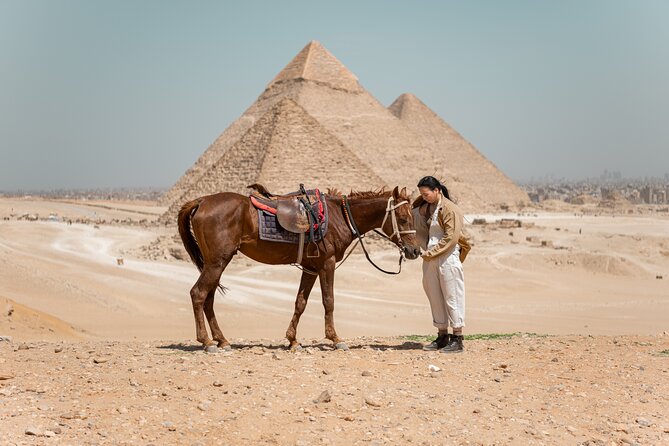 Giza Pyramids Photoshoot with Jumping Horse, Camel and Sphinx - Stop 3: the Great Sphinx, up close with viewpoint control