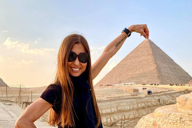Giza pyramids ,sphinx ,quad bike &camel ride Private Excursion - Panoramic Mountain Photo Stop: The Fun Part (Yes, the Silly Part Too)