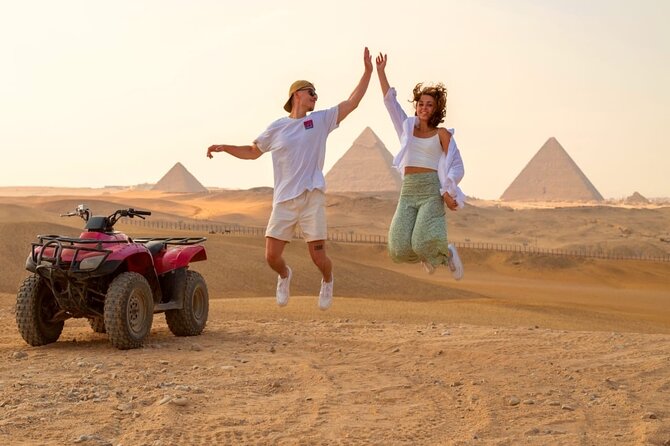 Giza Pyramids Sunset Tour with ATV Quad Bike Ride - After the ride: getting memorial photos without slowing everything down