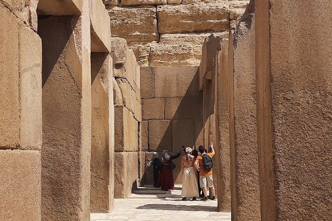 Giza Pyramids with (GEM) Grand Egyptian Museum - Valley Temple of Khafre: Walking Inside the Sacred Approach