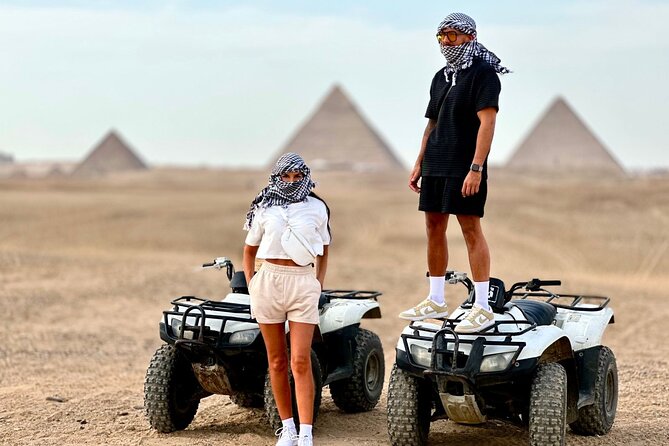 Giza pyramids,Sphinx,ATV bike,Camel ride,Dinner cruise& shopping - Panoramic viewpoint + the desert photo break