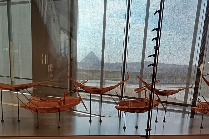Grand Egyptian Museum, Grand staircase, New Galleries, and lunch. - GEM open court and Ramses II courtyard: seeing power up close