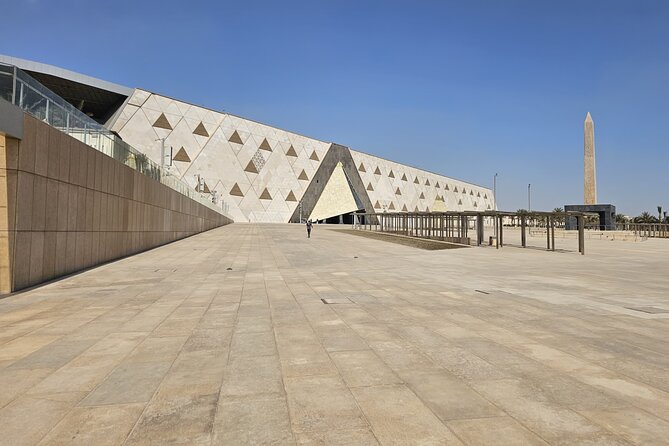 Grand Egyptian Museum, Grand staircase, New Galleries & lunch - The Grand Staircase: pyramid views by design, not luck