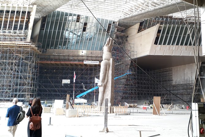 Grand Egyptian Museum the GEM tour and Giza Pyramids - Getting into the Grand Egyptian Museum before full opening