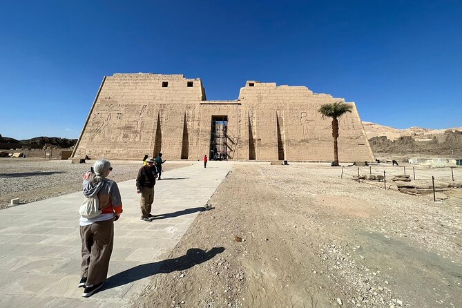 Guided tour to Luxor From Cairo by plane visiting the Tut Tomb - Colossi of Memnon: the mortuary temple’s surviving giants