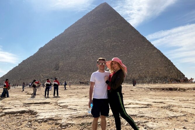 Half Day Tour to Giza pyramids, sphinx Lunch and camel ridding - Egyptologist stories: Cheops, Khafre, Menkaure, and what to listen for