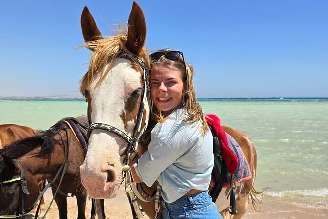 Horse riding Adventure on the Sea with Transfer in Hurghada - Crossing into shallow Red Sea water: the moment you booked for