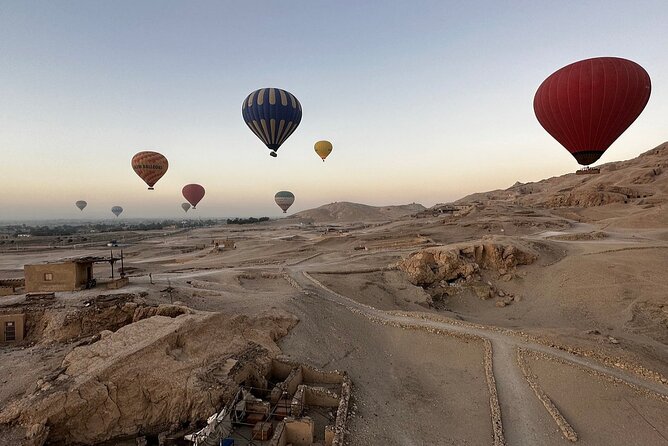 Hot air balloon ride in Luxor with hotel delivery service - Temple of Hatshepsut and the Shape of the West Bank
