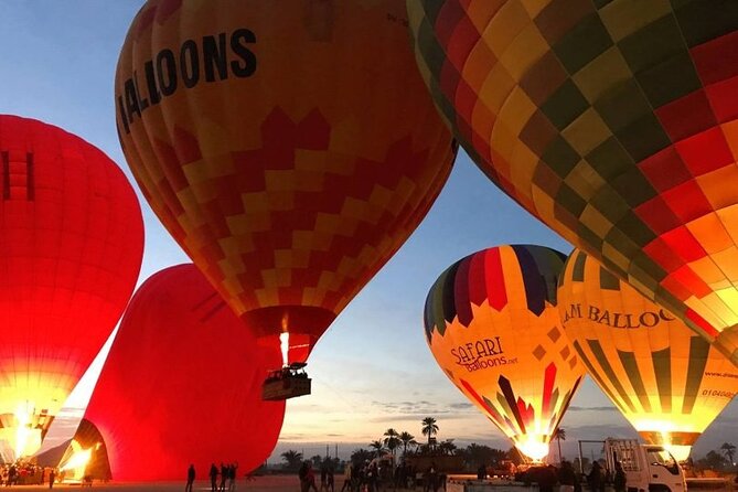 Hot Air Balloon Trip in Luxor include pick up & Transfers - At the launch site: briefing, inflation, and your best chance to take it all in