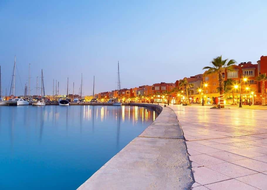 HRG:Private City Tour with Seafood at Barbouni Restaurant - First Stop: Hurghada Marina and Red Sea Views You Can Actually Enjoy