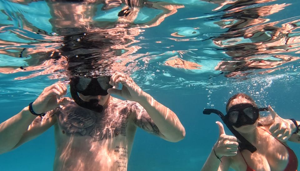 Hurghada: 3-Island Speedboat, Dolphin Watching & Snorkeling - Giftun Island area: snorkeling starts, then the beach break