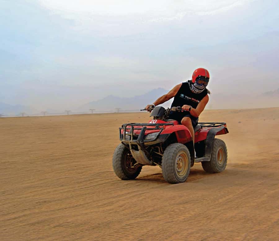 Hurghada: Desert Quad, Bedouin Village, and Camel Ride Tour - Pickup, saftey briefing, and that first try on the quad