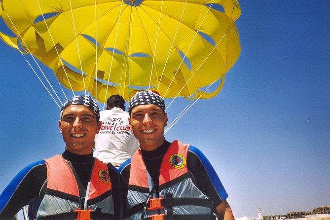 Hurghada: Parasailing Adventure with Hotel Pickup - Safety on the water: certified gear and Advanced First Aid crew