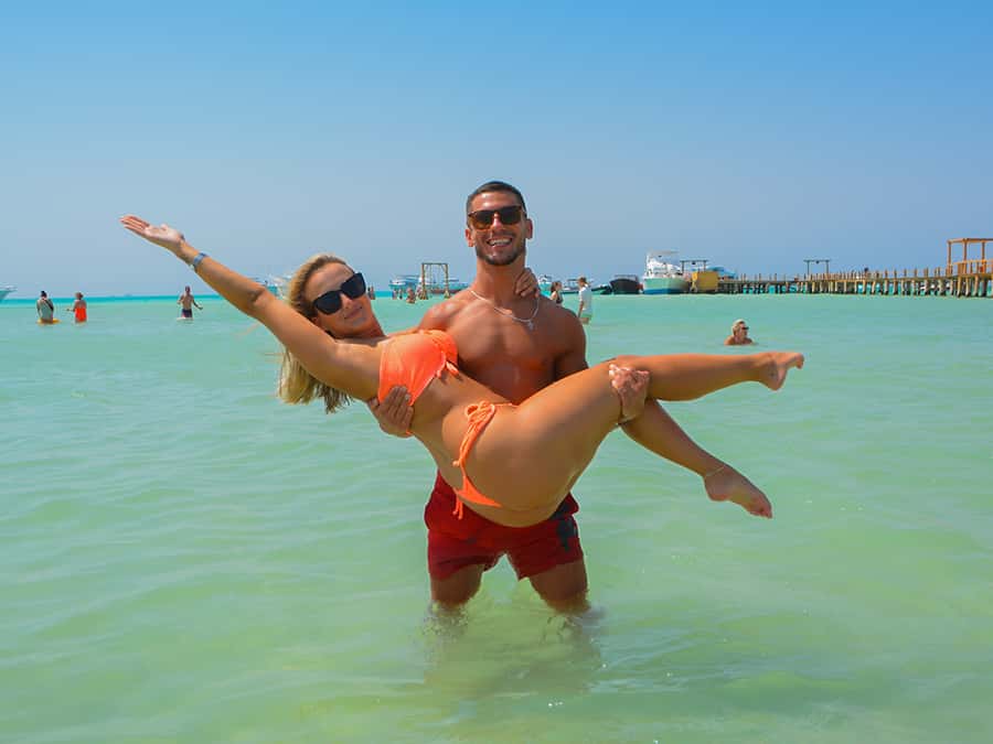 Hurghada: Premium Orange Island Cruise with Lunch & Transfer - The boat ride setup: pickup to marina to water transport