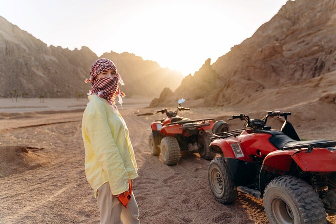 Hurghada: Quad, Jeep, Camel and Buggy Safari with BBQ Dinner - Bedouin Village, Camel Ride, and Sunset Views