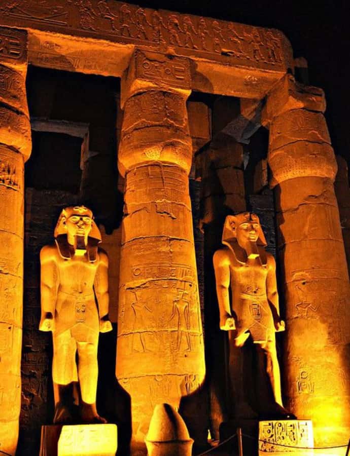 Luxor: Sound & Light Show at Karnak with Hotel Transfers - Karnak Temple at night: what the sound-and-light does to the space