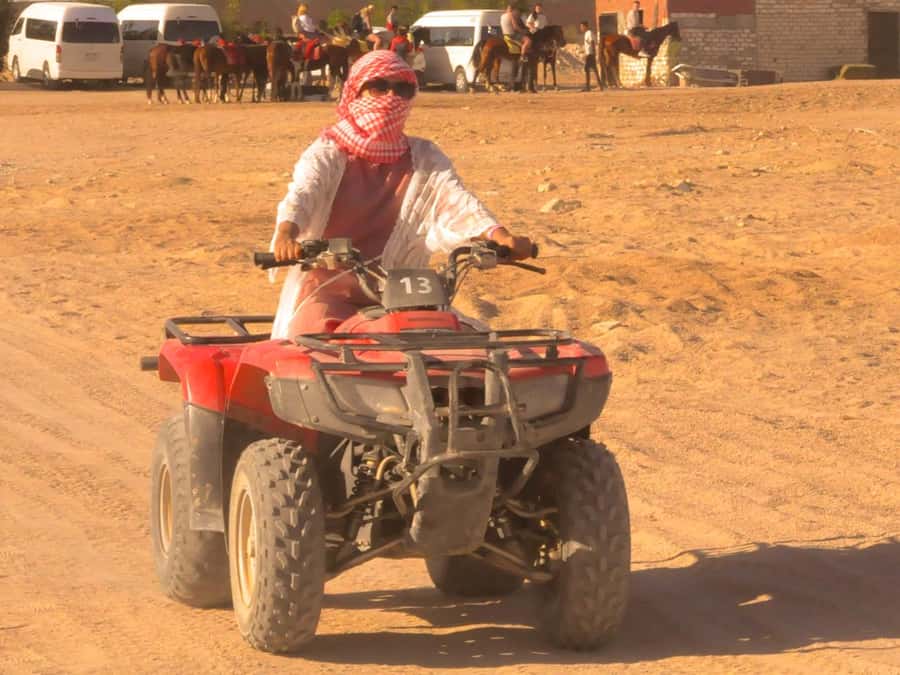 Makadi Bay: Mega Tour Jeep, ATV, Buggy, Camel, Dinner & Show - 4WD Jeep Safari and mirage stops on the desert route