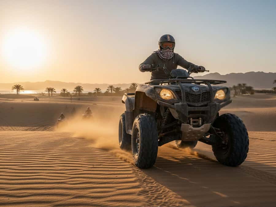 Makadi Bay: Sunrise Quad & Traditional Oriental Breakfast - Quad biking in the Red Sea desert: guided, not racing