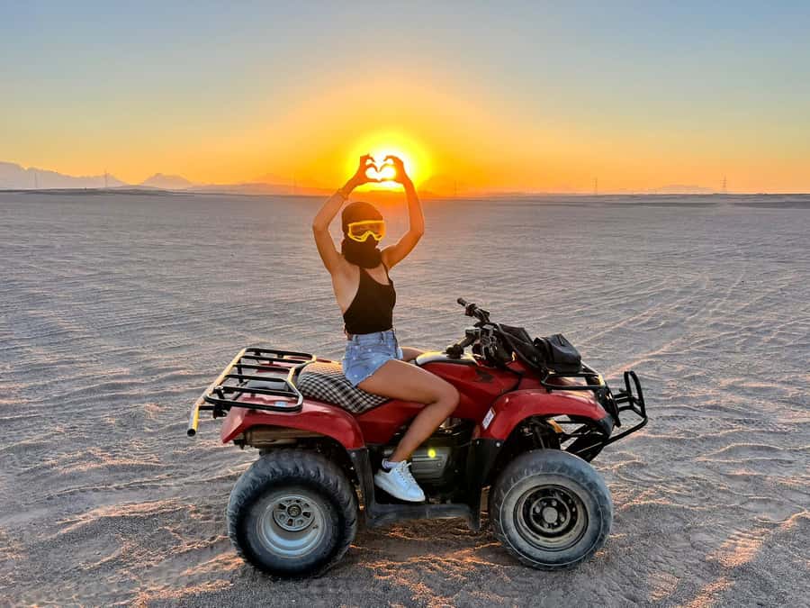 Makadi Bay: Sunset Quad & ATV Adventure & Seaview - The rhythm of the ride: test drive, then full-speed desert track