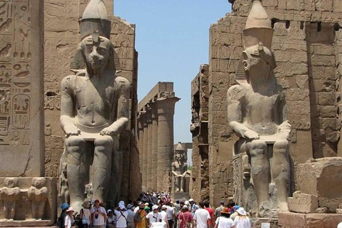 Overnight Trip to Luxor from Cairo including Flight - Luxor Temple at night: your calmer first look