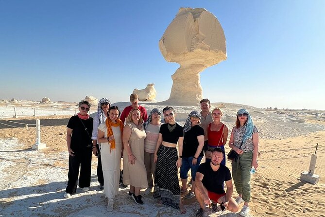 Private 2 Days 1 Night Bahariya Oasis Desert Camping Tour - White Desert National Park: giant rock shapes that look animated