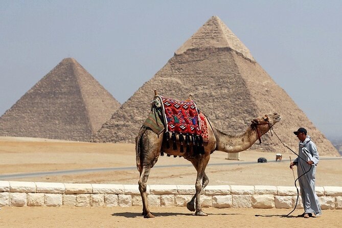Private Day from Sharm to Cairo by plane, all entrance fees, Camel, Lunch, Guide - Giza Plateau Highlights: Pyramids, Sphinx, and Camel Time