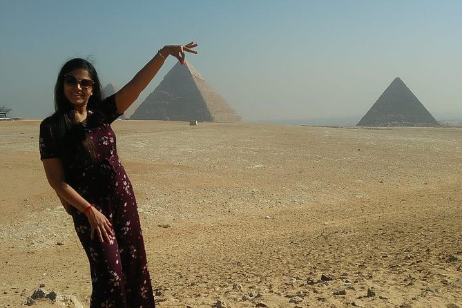Private Day to Giza Pyramids, Egyptian Museum and camel sunset - Comfort and logistics: private vehicle, air-conditioned travel, no guesswork