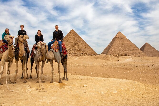 Private Day Tour to Giza Pyramids, Sphinx & Saqqara + Luxury Nile Dinner Cruise - Giza Plateau pyramids: Cheops, Chephren, Mykerinus plus the camel option