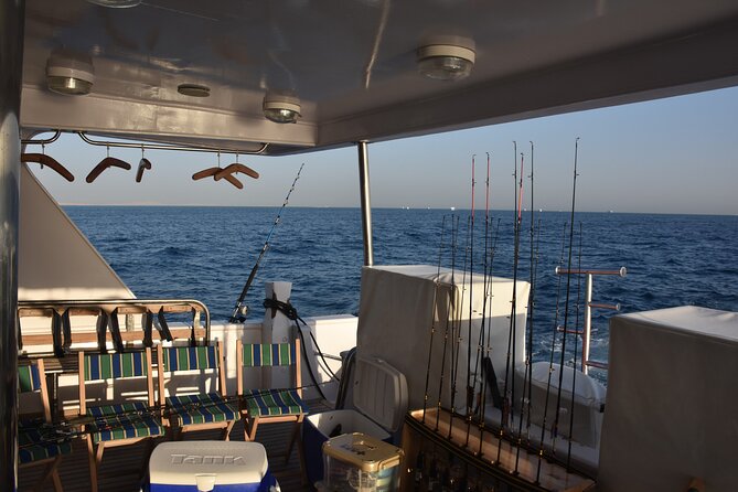 Private Fishing Full Day Boat and Snorkeling Sea Trip -Hurghada - The on-board lunch: seafood buffet with drinks handled