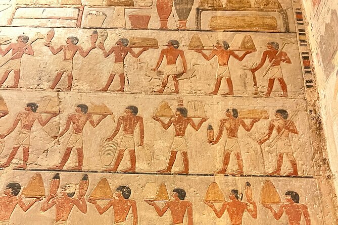 Private full day tour Sakkara , Memphis museum ,Dahshur pyramids - Lunch Break and Handmade Carpets at the Old Fabric Shop