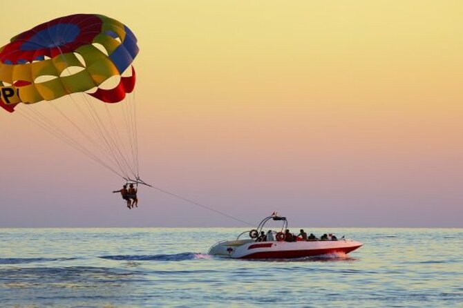 Private Parasailing, Banana & Sofa Boat Experience in Hurghada - The parasailing flight: height, timing, and the tandem weight rule