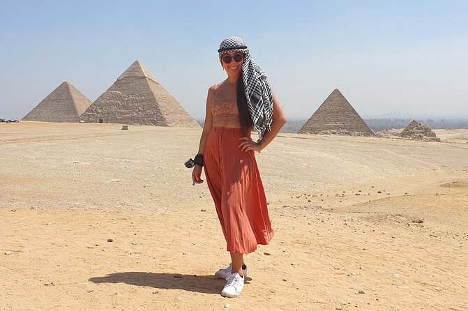 Pyramids of giza ,Sphinx,riding camel and driving a quad bick ATV. - Camel riding near the pyramids: the classic shot, with real limits