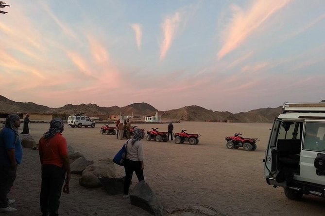 Safari quad, jeep, camel ride, show and dinner Hurghada - Bedouin village stop: camel ride, tea, and what’s real vs staged
