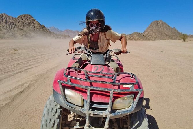 Sharm El-Sheikh ATV Quad Safari & Camel ride with Hotel transfer - Quad Bike Driving in the Sinai Desert: Speed, Sand, and Control